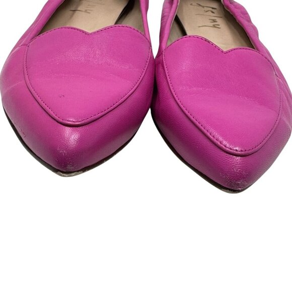 French Sole New York FS/NY hot pink leather Claudia Heart Ballet Flats size 8.5 - Picture 5 of 14